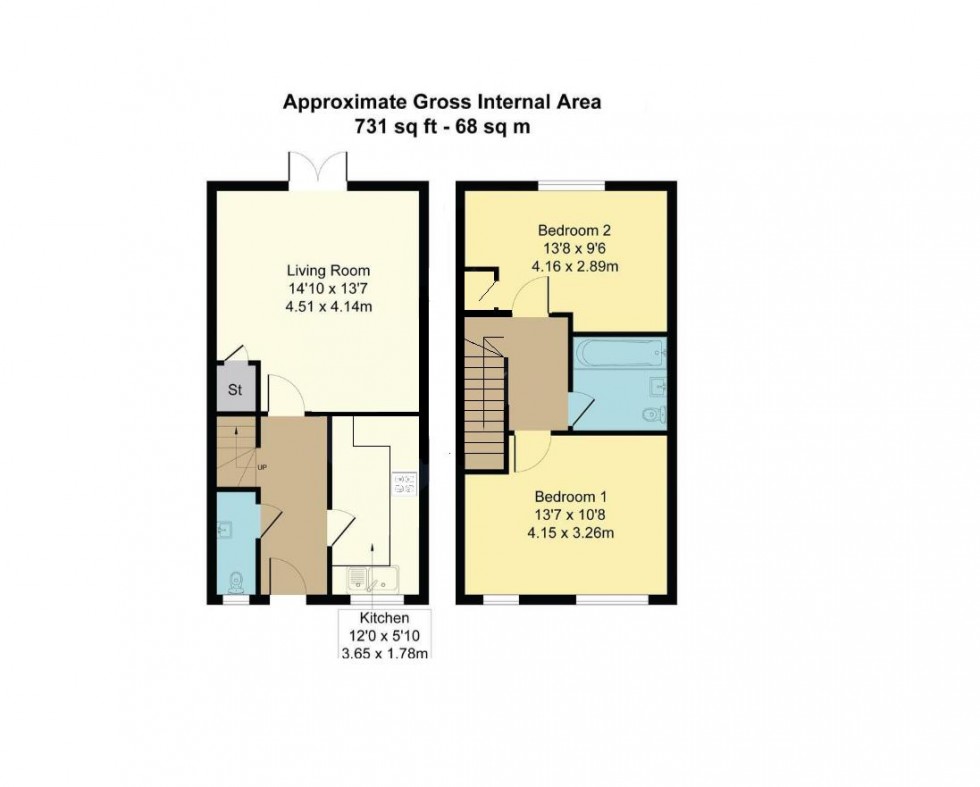 Floorplan for Shelley Close, Borehamwood