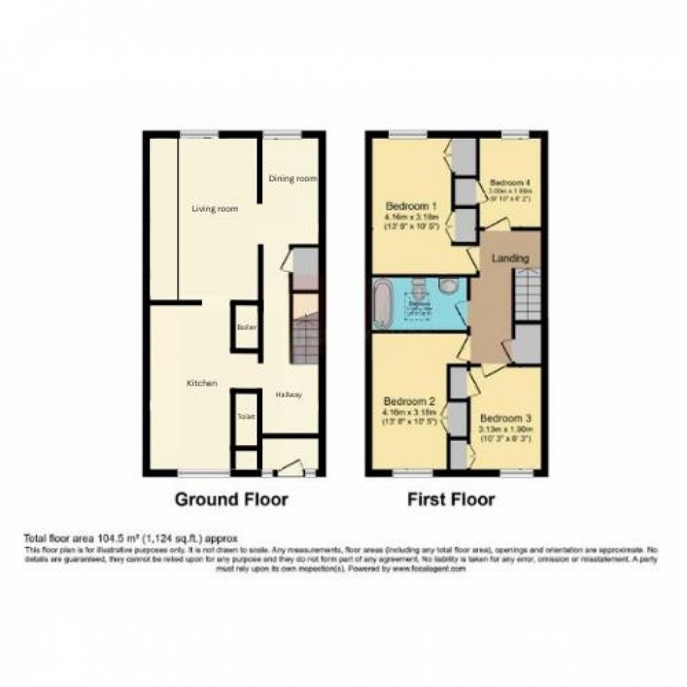 Floorplan for Stanborough Close, Borehamwood