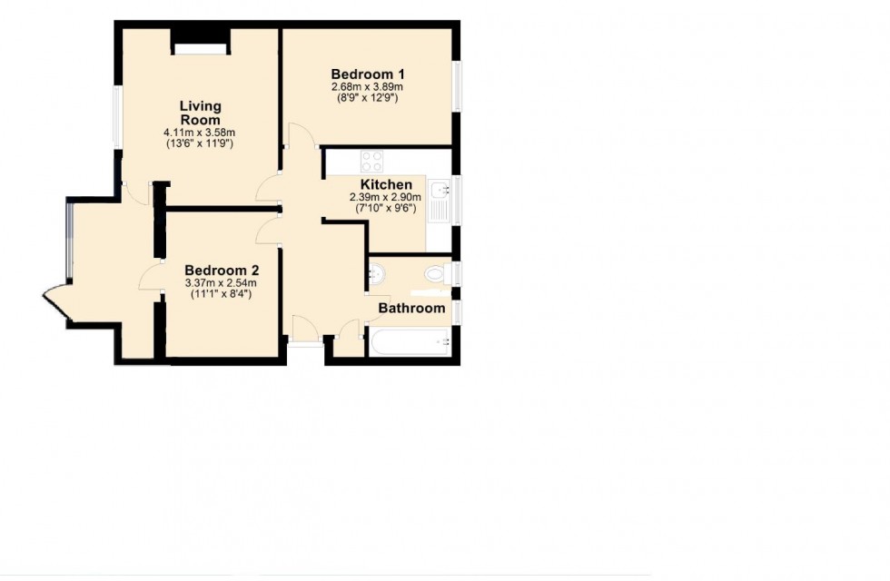 Floorplan for Torworth Road, Borehamwood