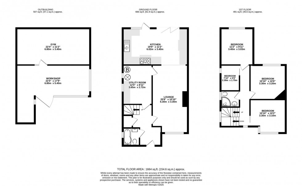 Floorplan for Cardinal Avenue, Borehamwood