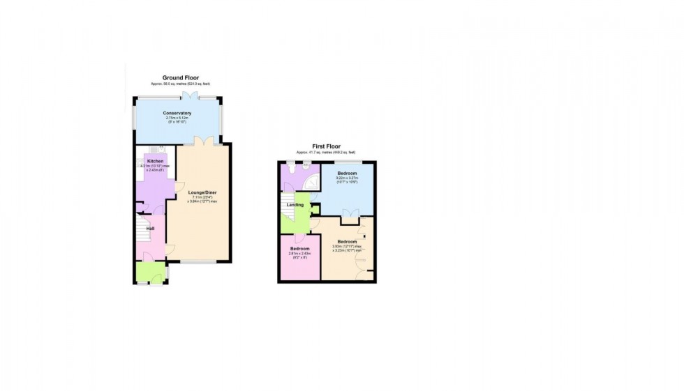 Floorplan for Milton Drive, Borehamwood