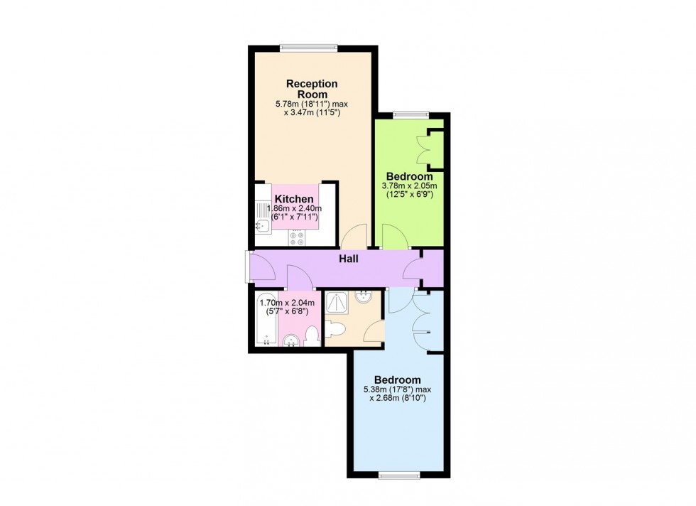 Floorplan for Fitzwilliam Court,Eaton Way, Borehamwood