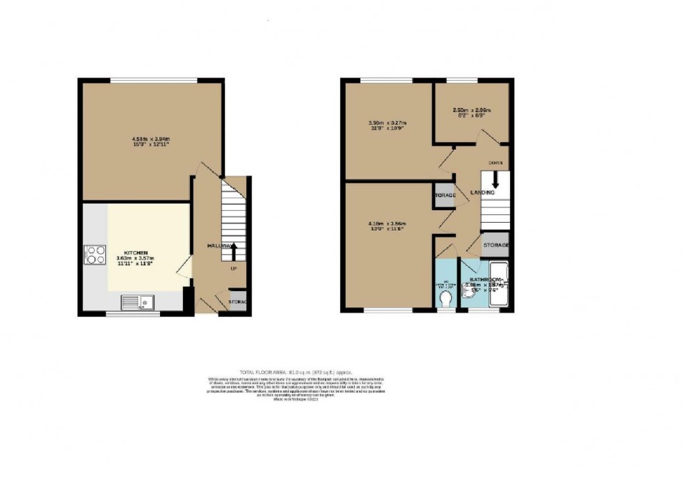 Floorplan for Hackney Close,Borehamwood