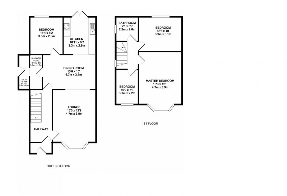 Floorplan for Featherstone Gardens, Borehamwood