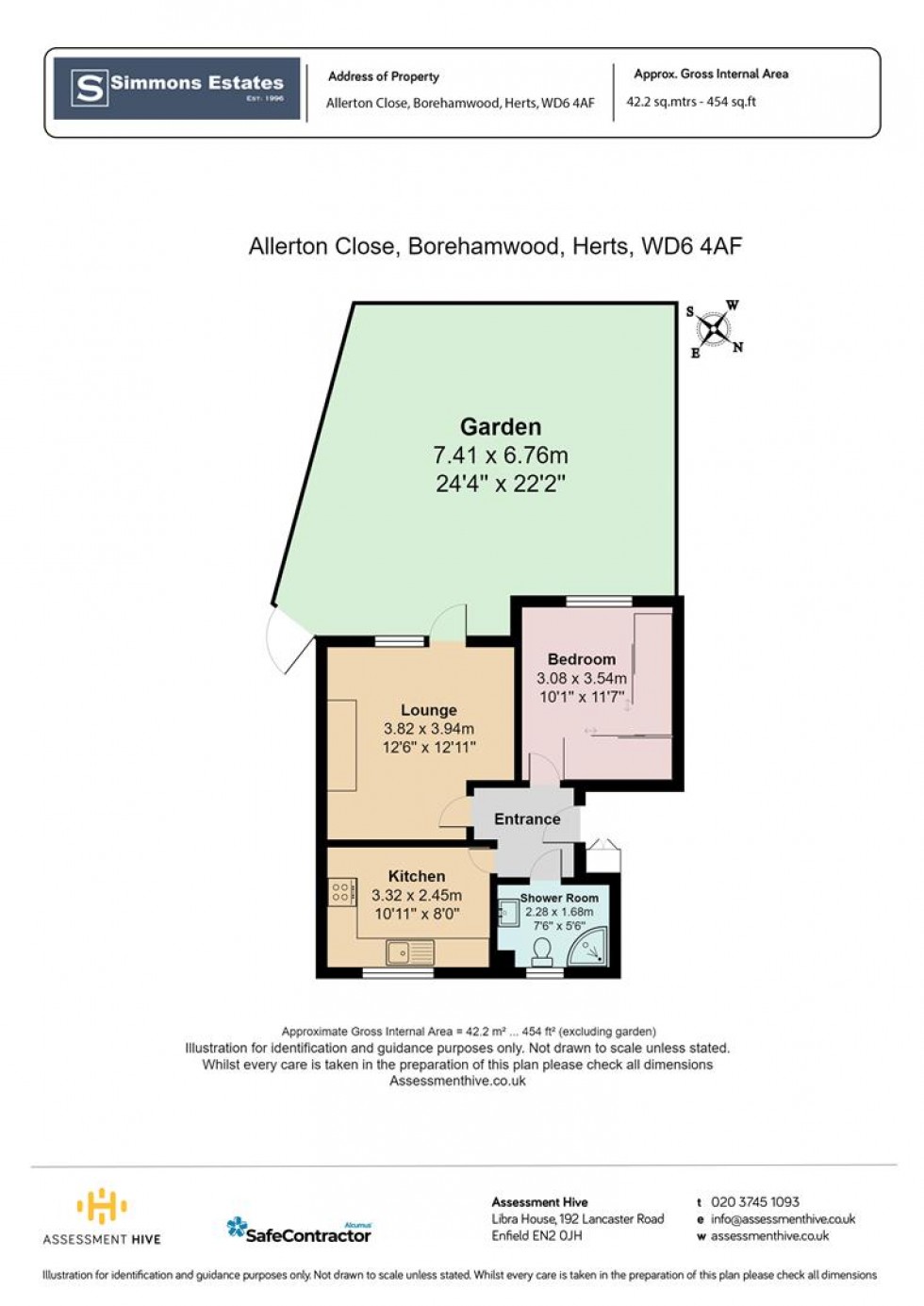 Floorplan for Allerton Close, Borehamwood