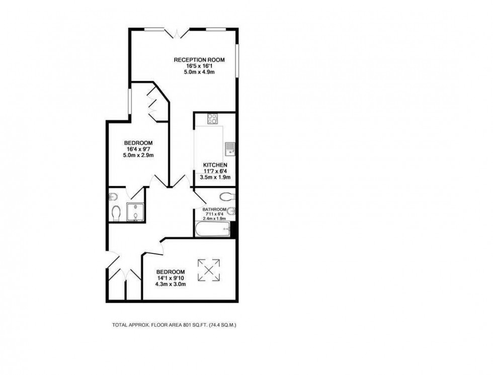 Floorplan for Coleridge Way, Borehamwood