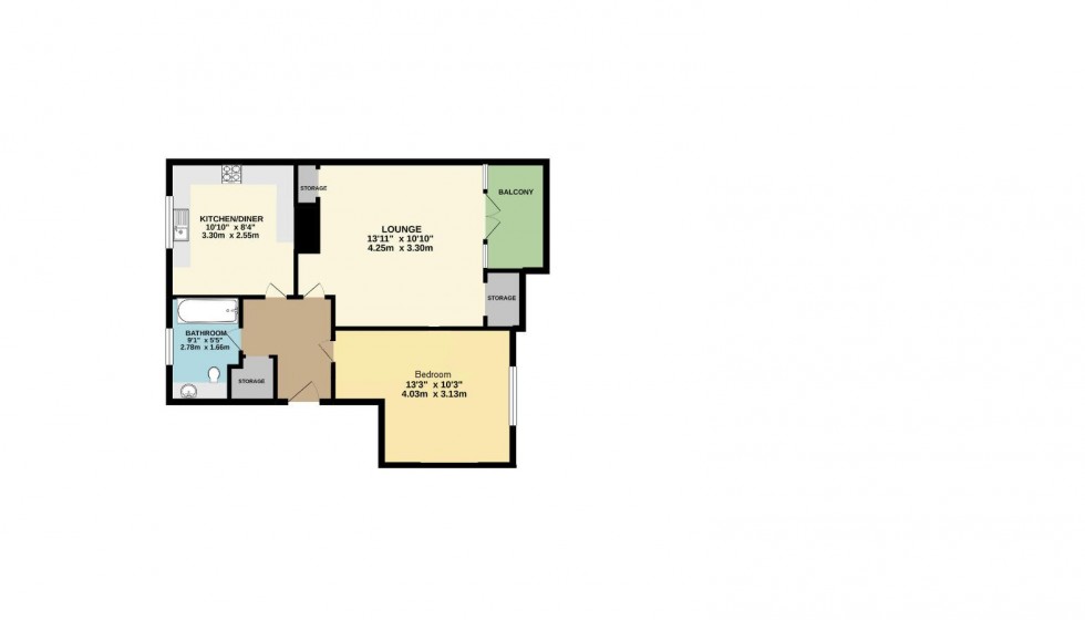 Floorplan for Berwick Road, Borehamwood
