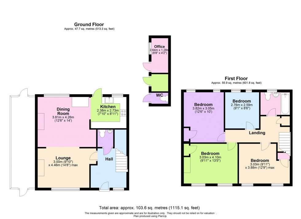 Floorplan for Delius Close, Elstree