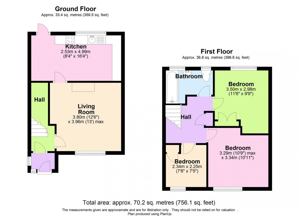 Floorplan for Barton Way, Borehamwood