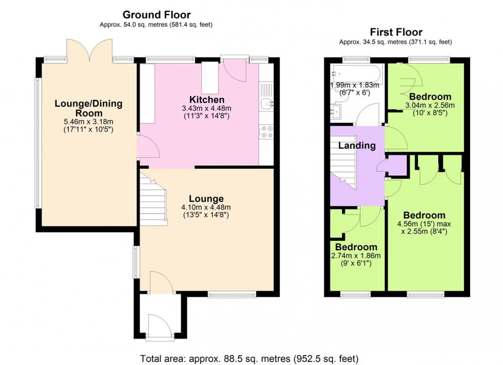 Floorplan for Danziger Way, Borehamwood