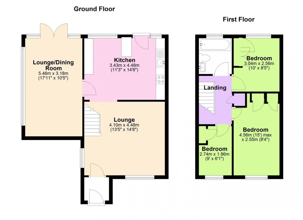 Floorplan for Danziger Way, Borehamwood
