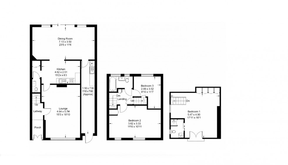 Floorplan for Cleveland Crescent, Borehamwood