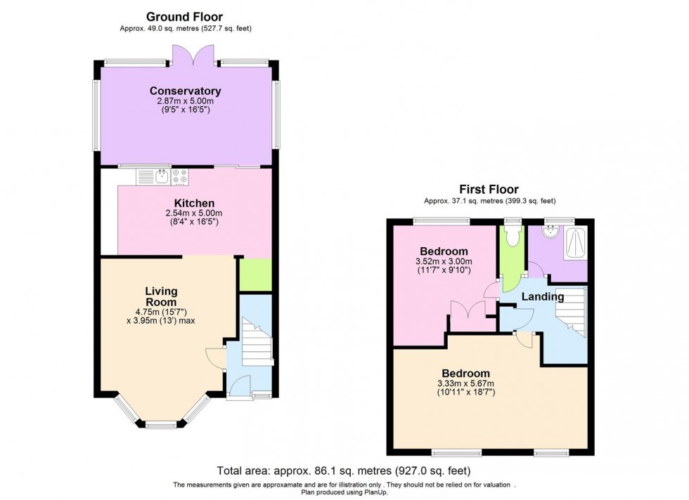 Floorplan for Cranes Way, Borehamwood