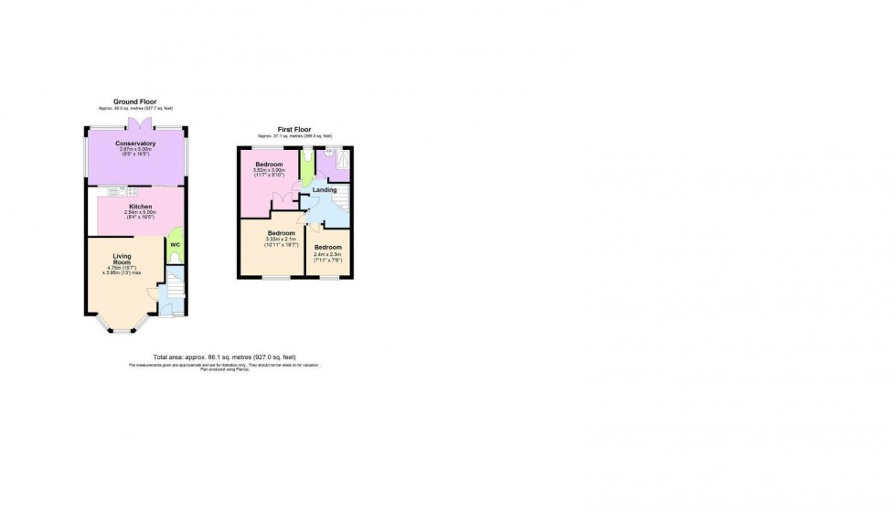 Floorplan for Cranes Way, Borehamwood