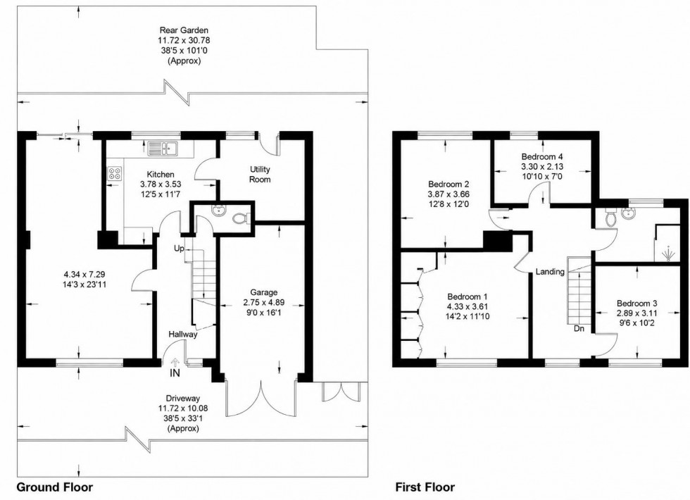 Floorplan for Furzehill Road, Borehamwood