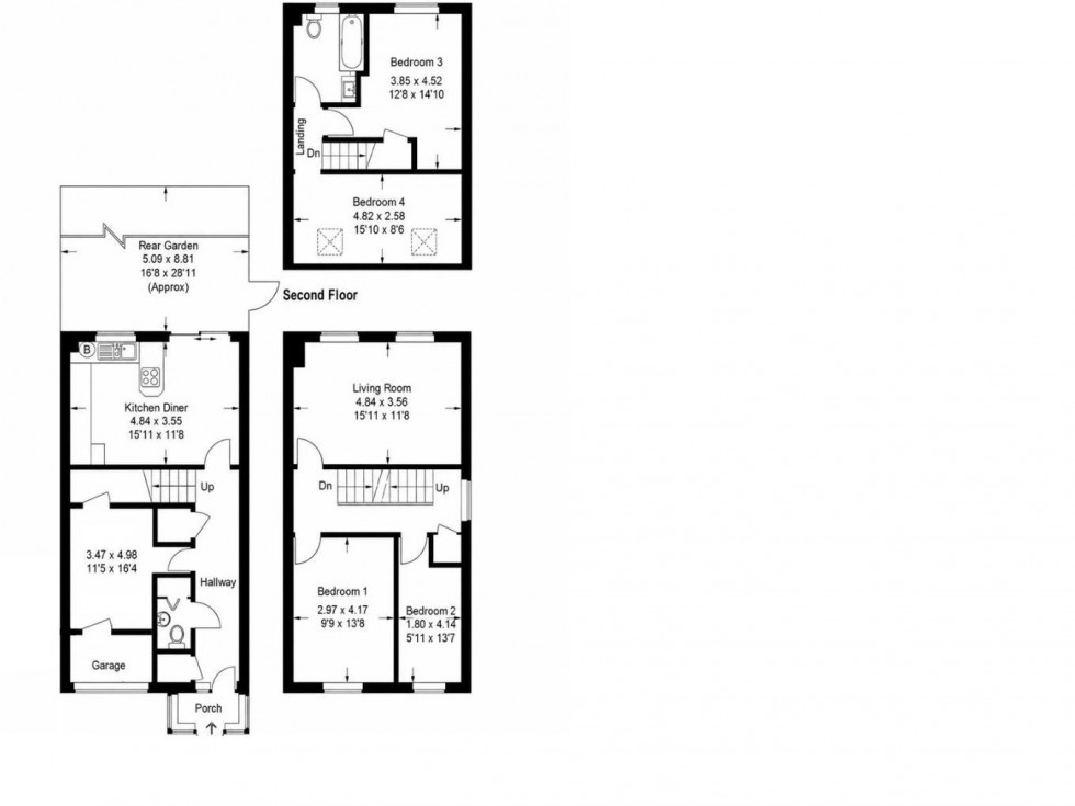 Floorplan for Clydesdale Close, Borehamwood