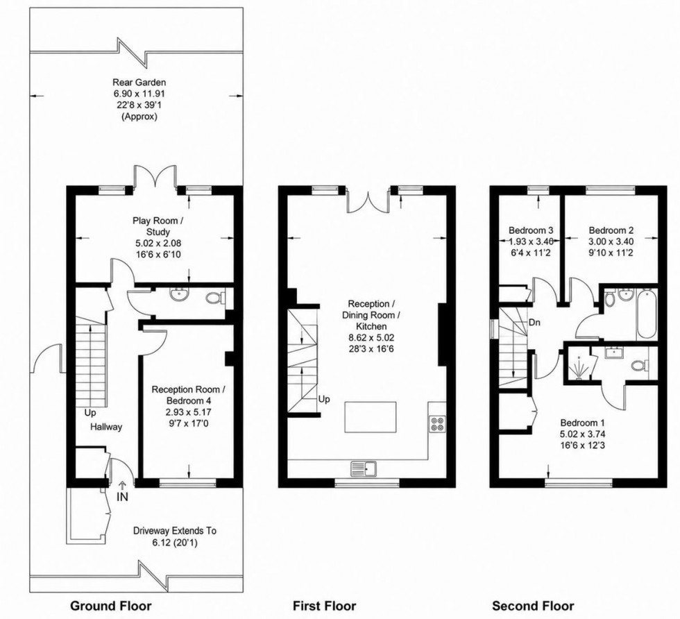 Floorplan for Chaucer Grove, Borehamwood